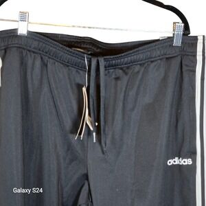 Adidas Men's Regular Tapered Normal Length Track Pants‎ Black White Size 2XL